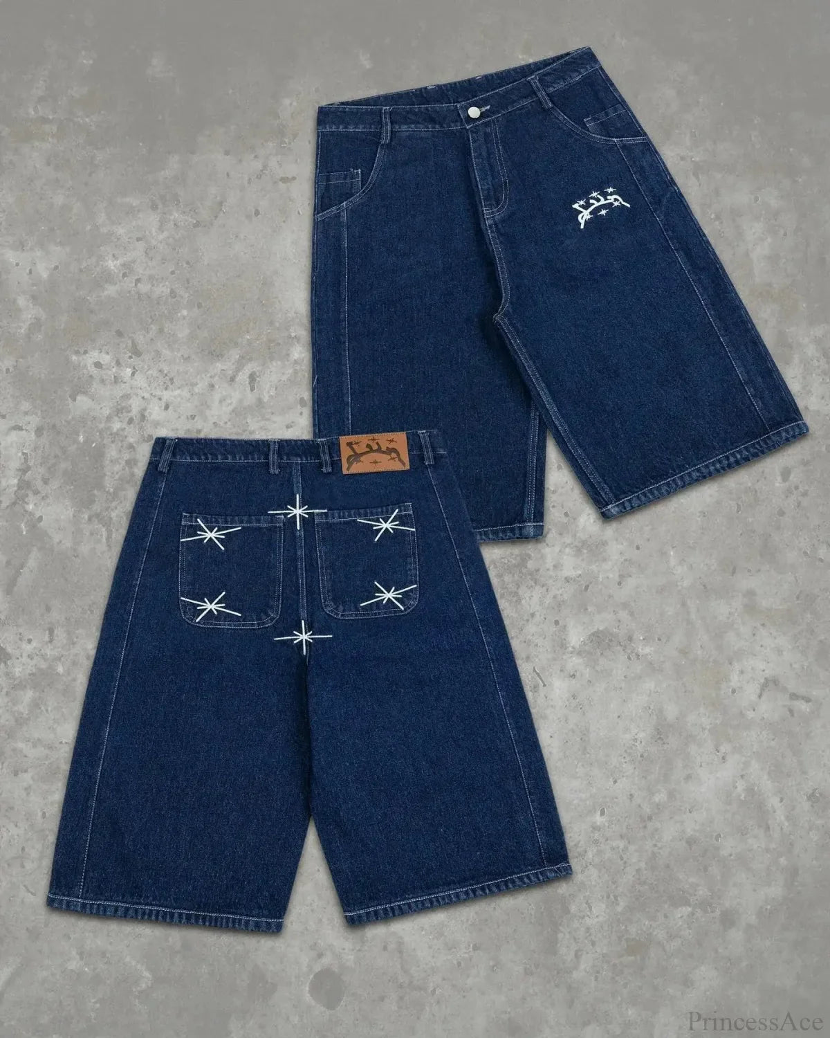 Spotted Denim Short