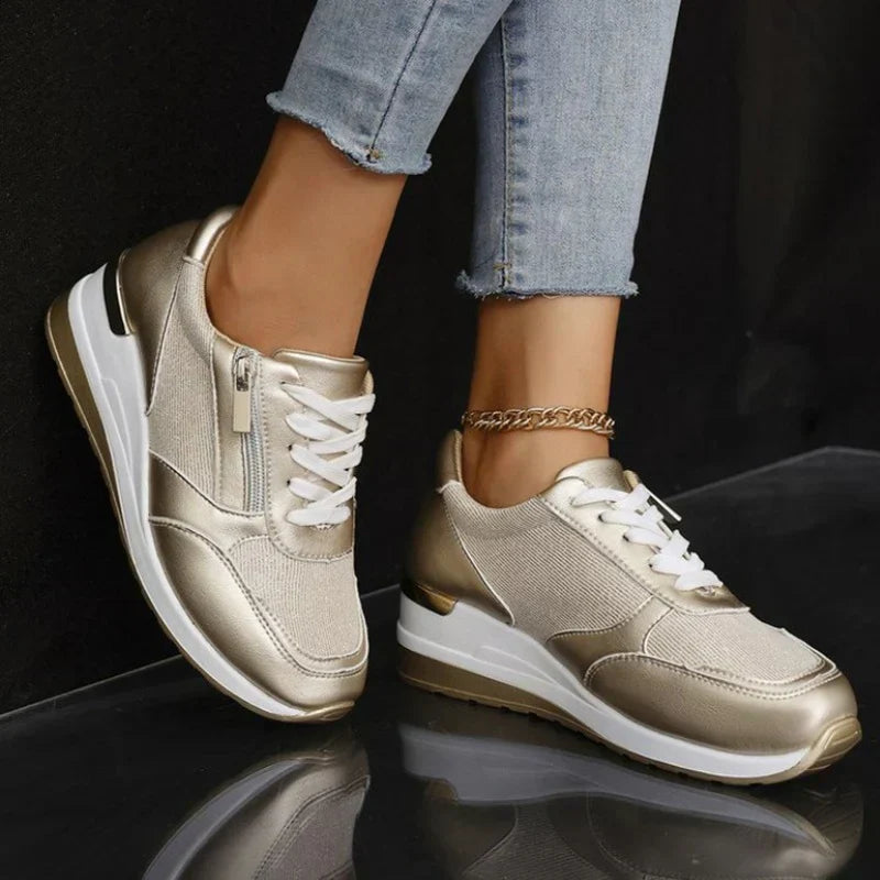 Candy™ | Orthopedic Sneakers with Laces & Side Zipper