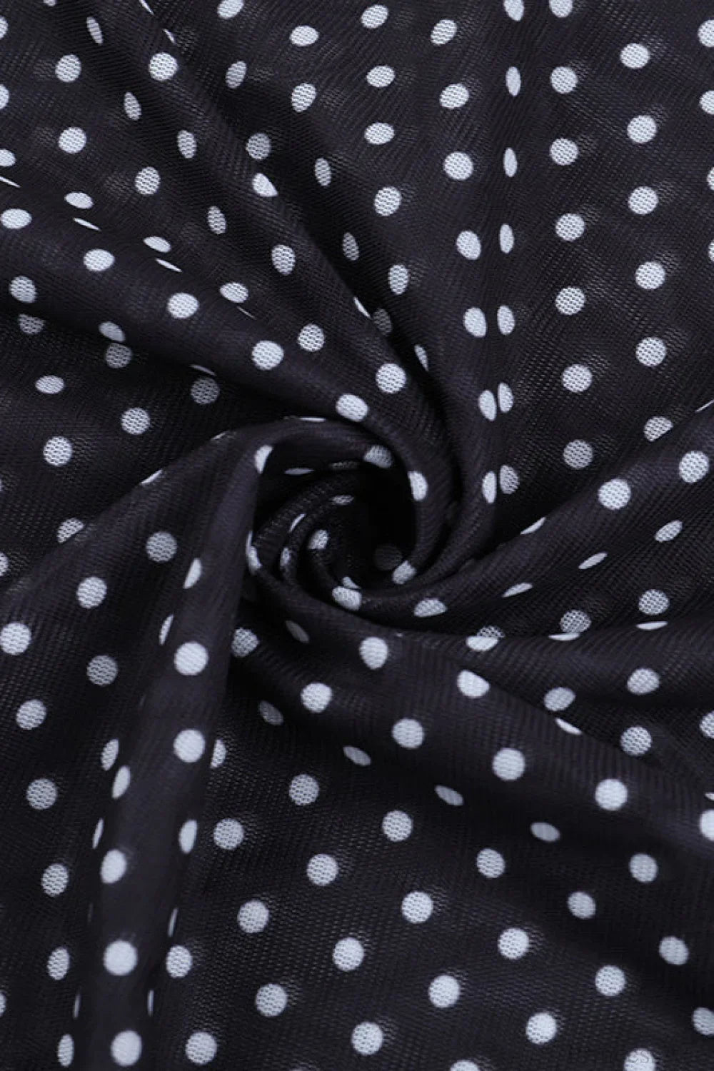 Square Neck Polka Dot Spliced A Line Maxi Dress
