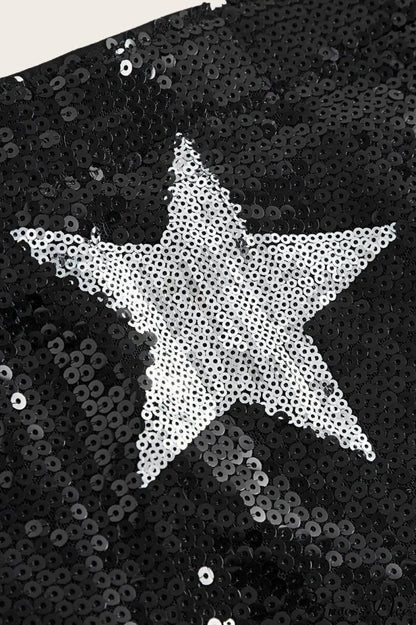 Star Print Sequin Bodycon Festival Carnival Skirt