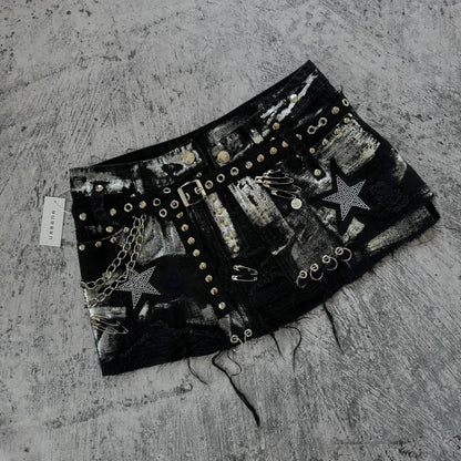 Stellar Rhinestone Denim Short