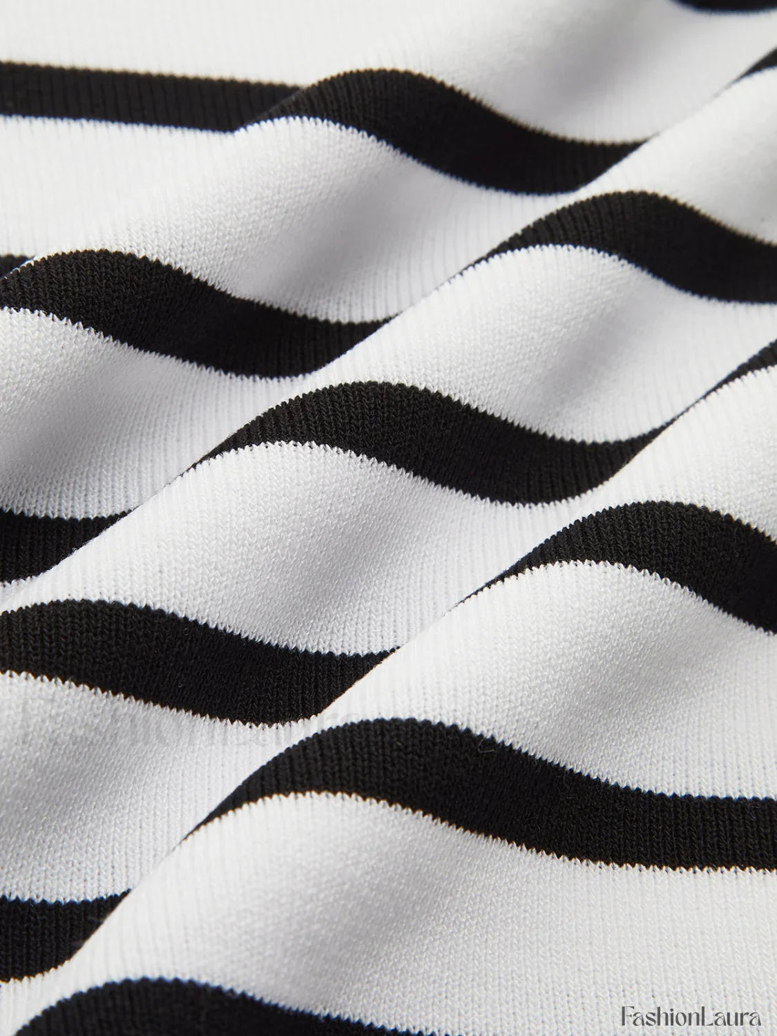 Striped Crop Bodycon Knit Top