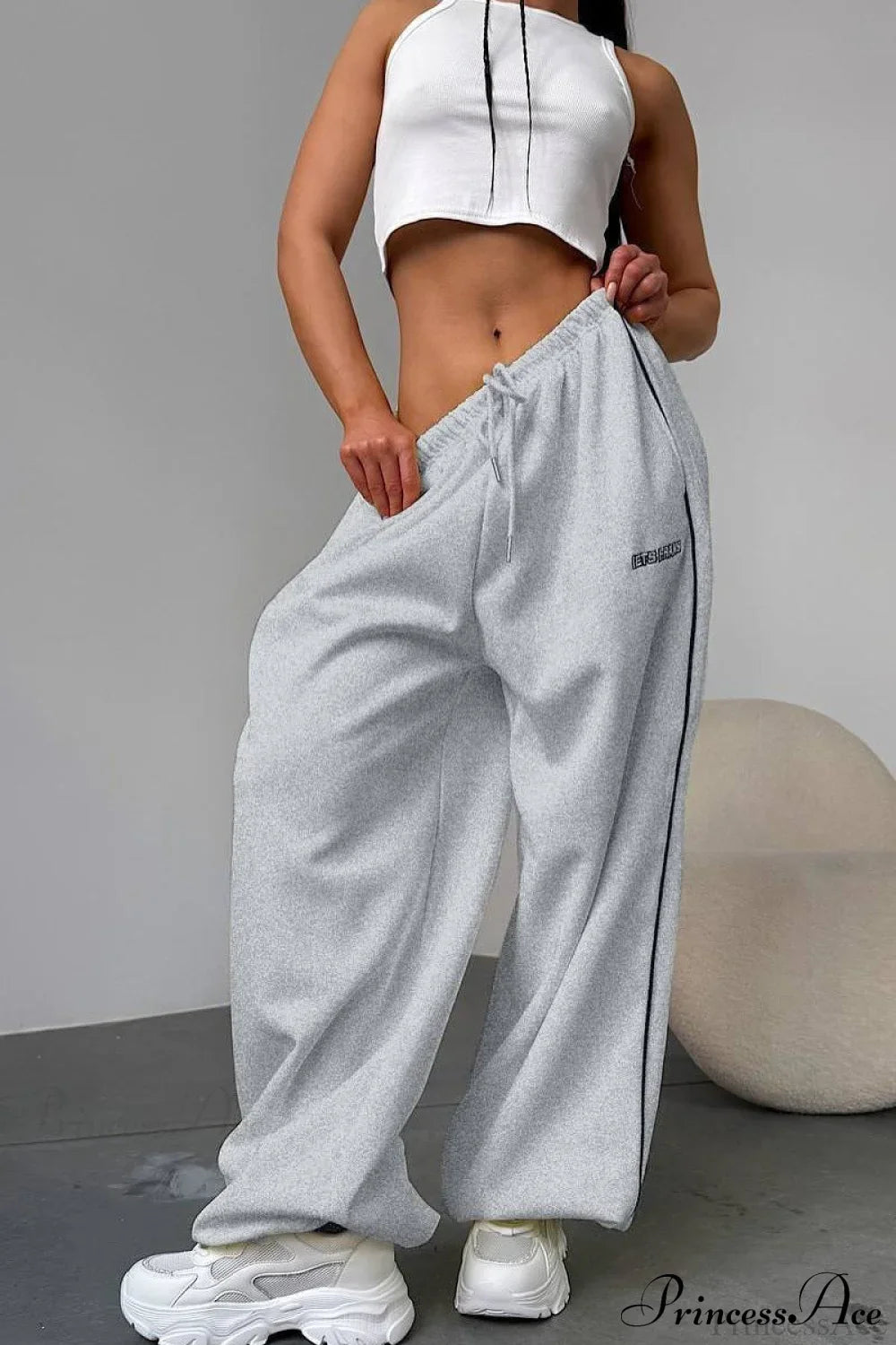 Striped Wide Leg Drapey Convertible Cuffed Pants