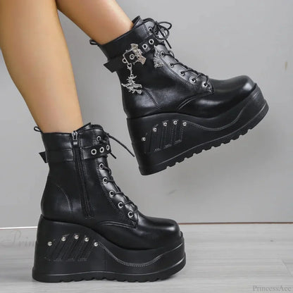 Stylish Rebel Gothic Elevated Gothic Boot