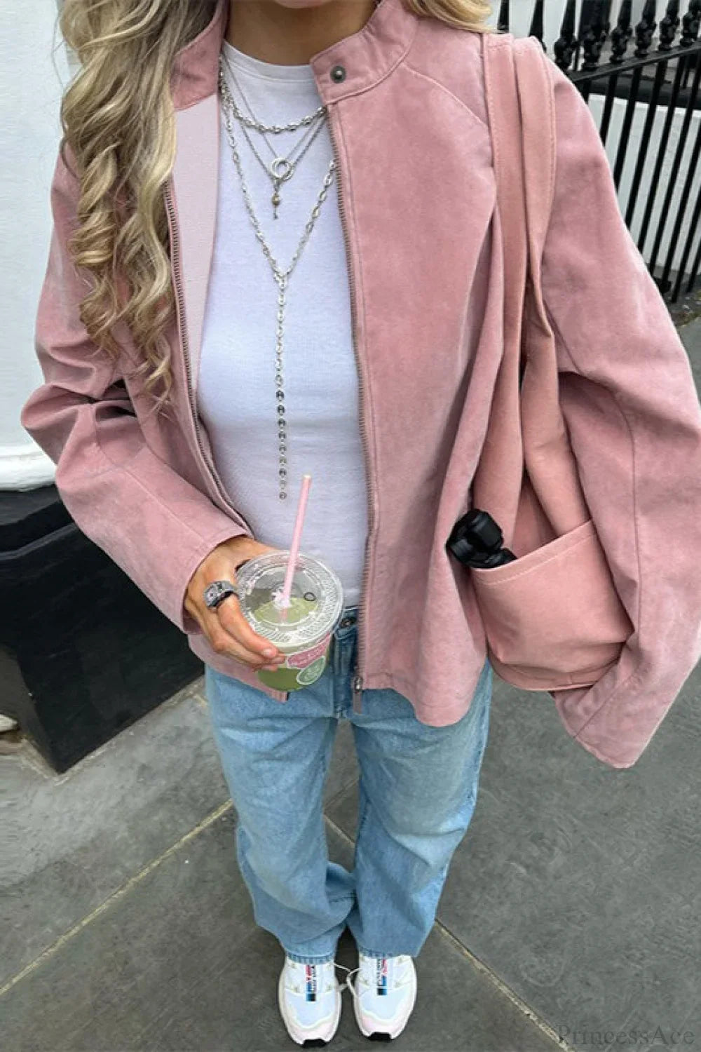 Suede Long Sleeve Elegant Casual Jacket