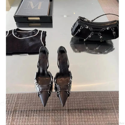 Superficial Comfort Gothic Lace-Up Black Tall Heel