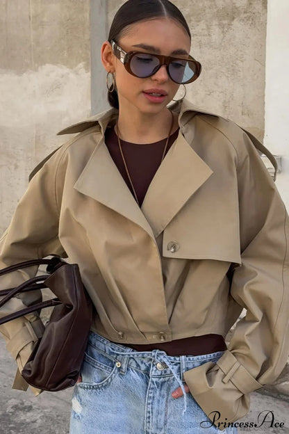 Superior Sense Loose Short Trench Coat