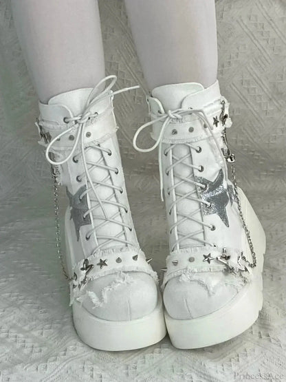 Sweet Lolita Vintage Y2K High-Heeled Gothic Platform Boot