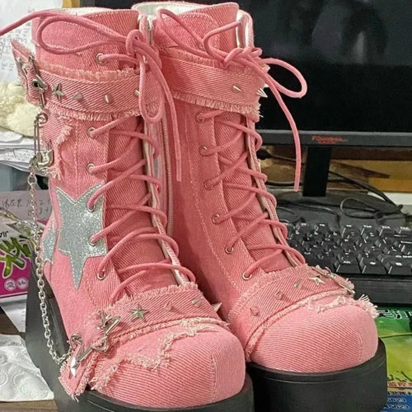 Sweet Lolita Vintage Y2K High-Heeled Gothic Platform Boot