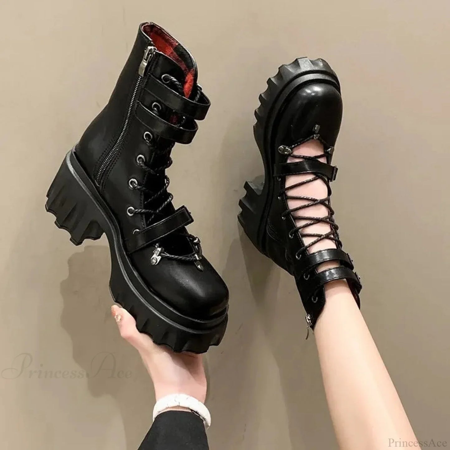 Synthetic Leather Gothic Stud Sandal