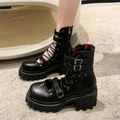 Synthetic Leather Gothic Stud Sandal