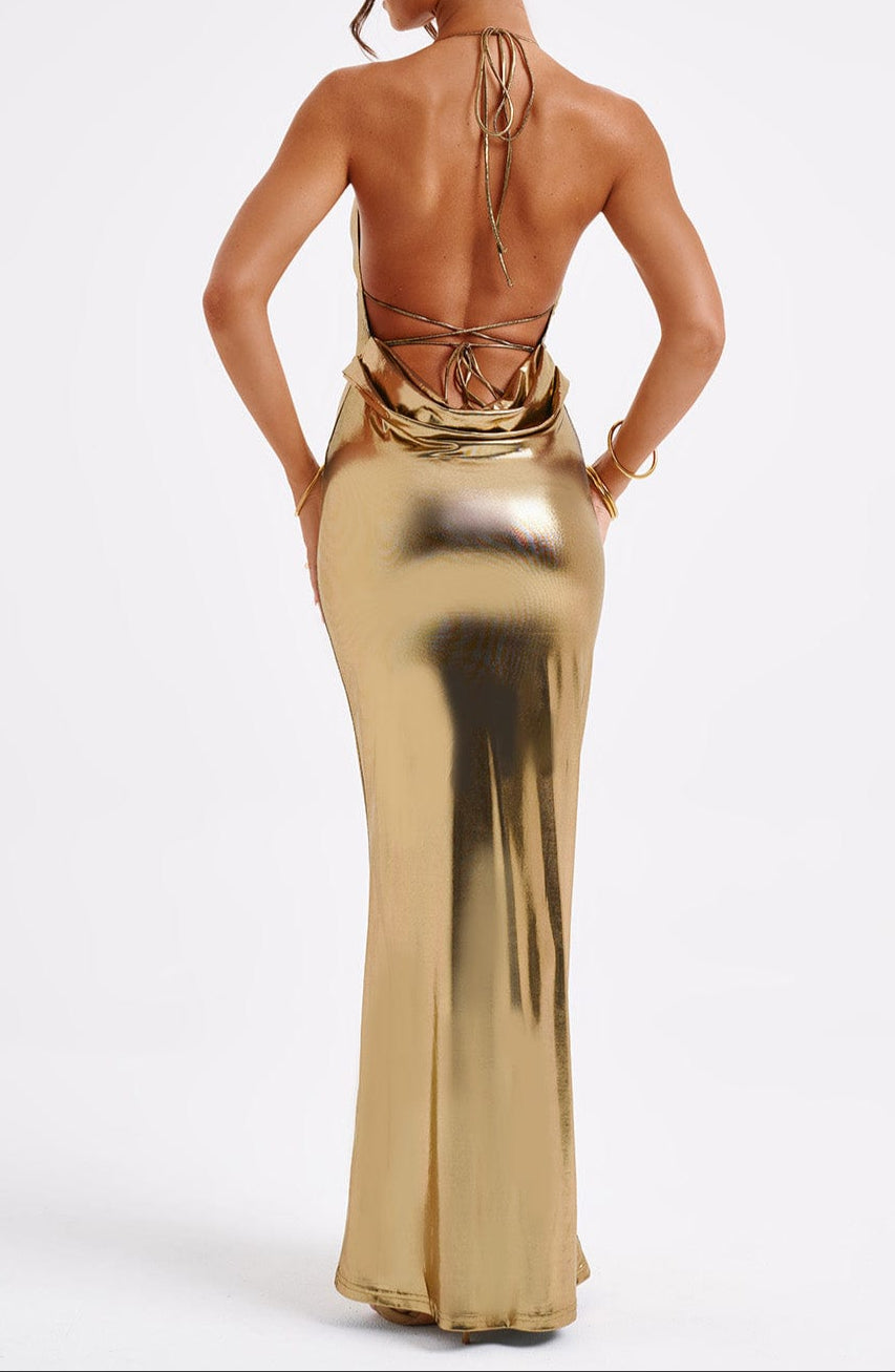 Amira Maxi Dress - Gold