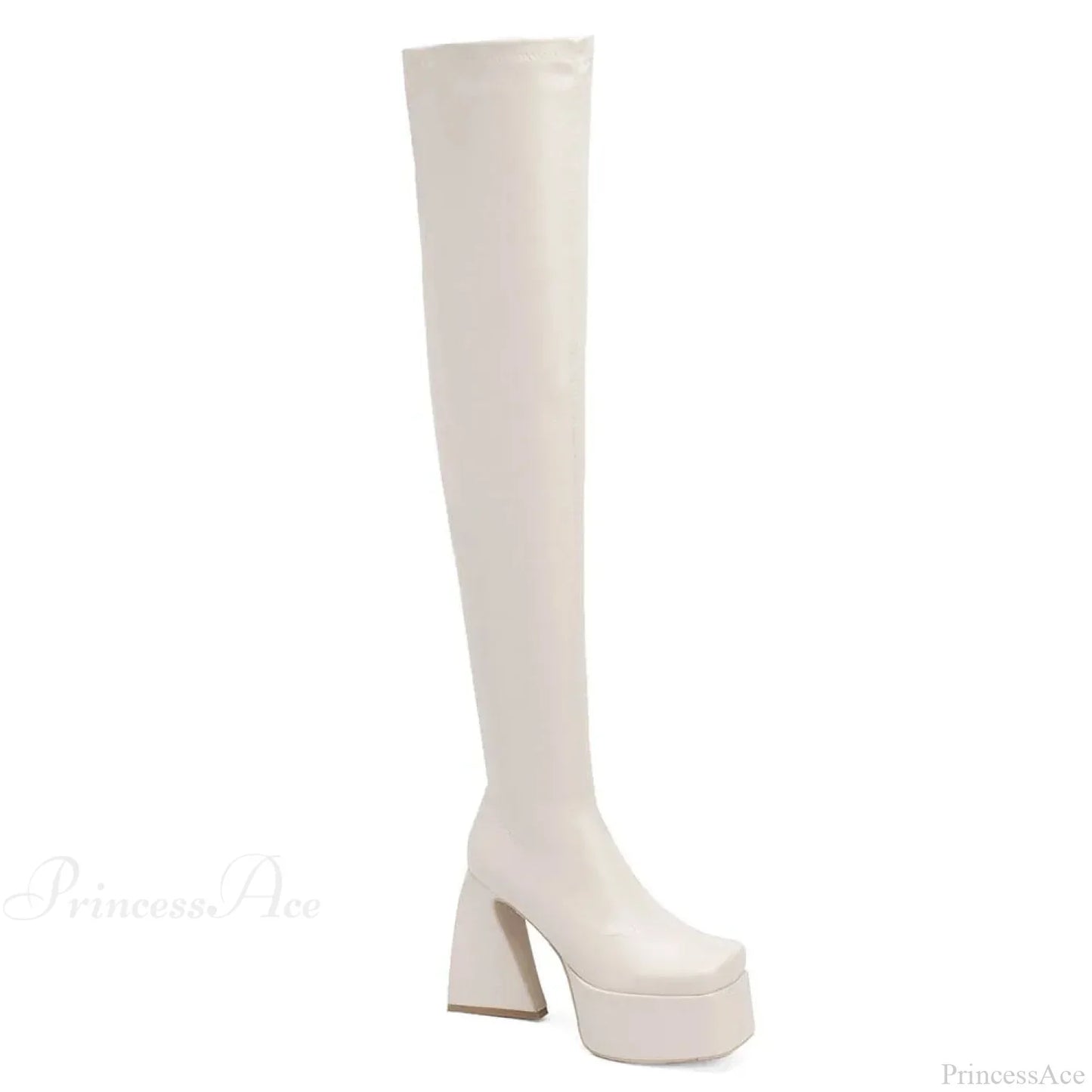 Tall Heeled Above The Knee Platform Winter Boot