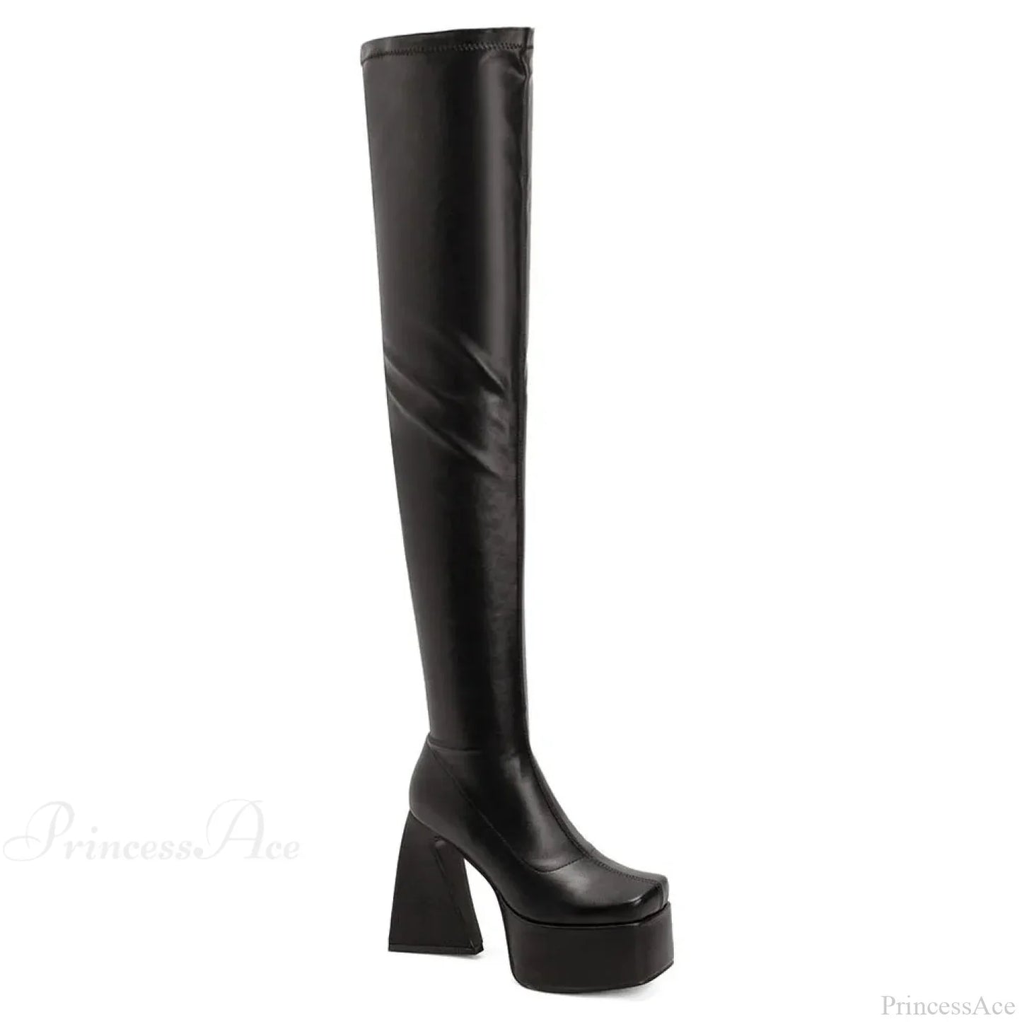 Tall Heeled Above The Knee Platform Winter Boot