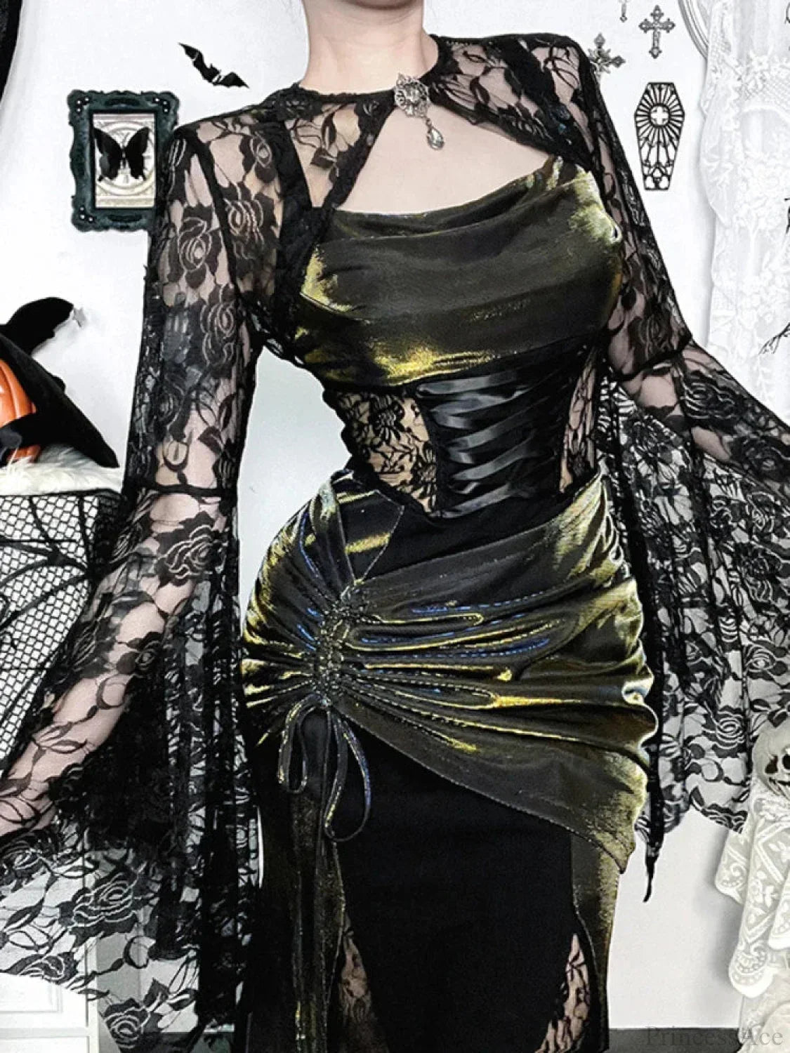 Tall Waist Bandage Bodice Maxi Dress