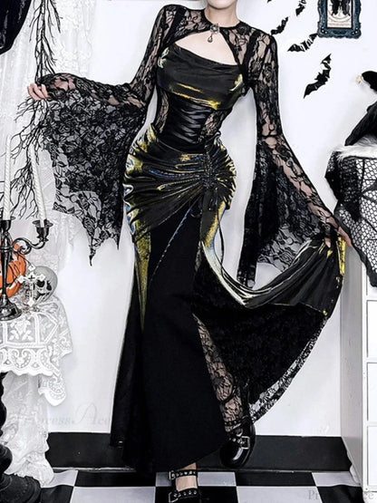 Tall Waist Bandage Bodice Maxi Dress