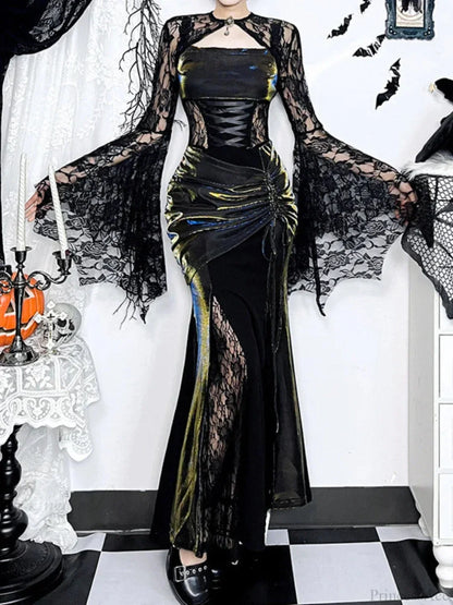 Tall Waist Bandage Bodice Maxi Dress