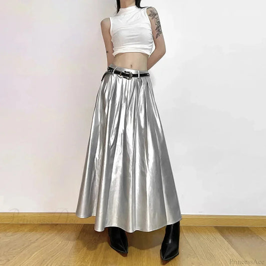 Tall Waist Folded Futuristic Skirt