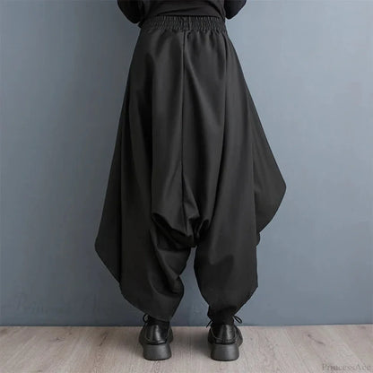 Tall Waist Gothic Broad Leg Pant