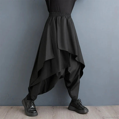 Tall Waist Gothic Broad Leg Pant