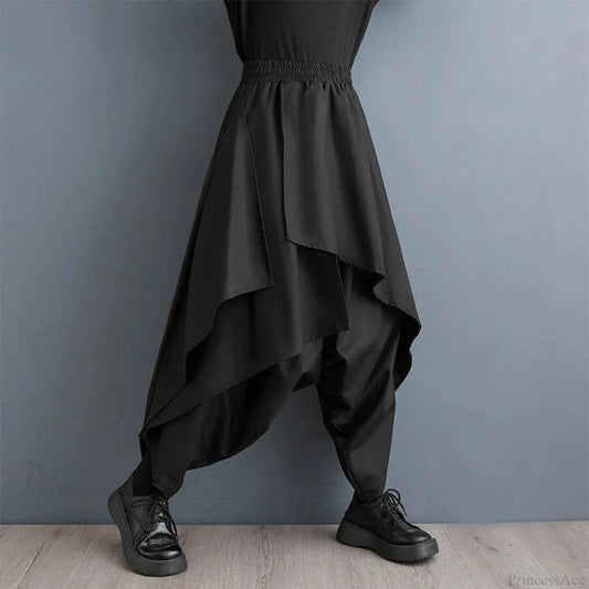 Tall Waist Gothic Broad Leg Pant