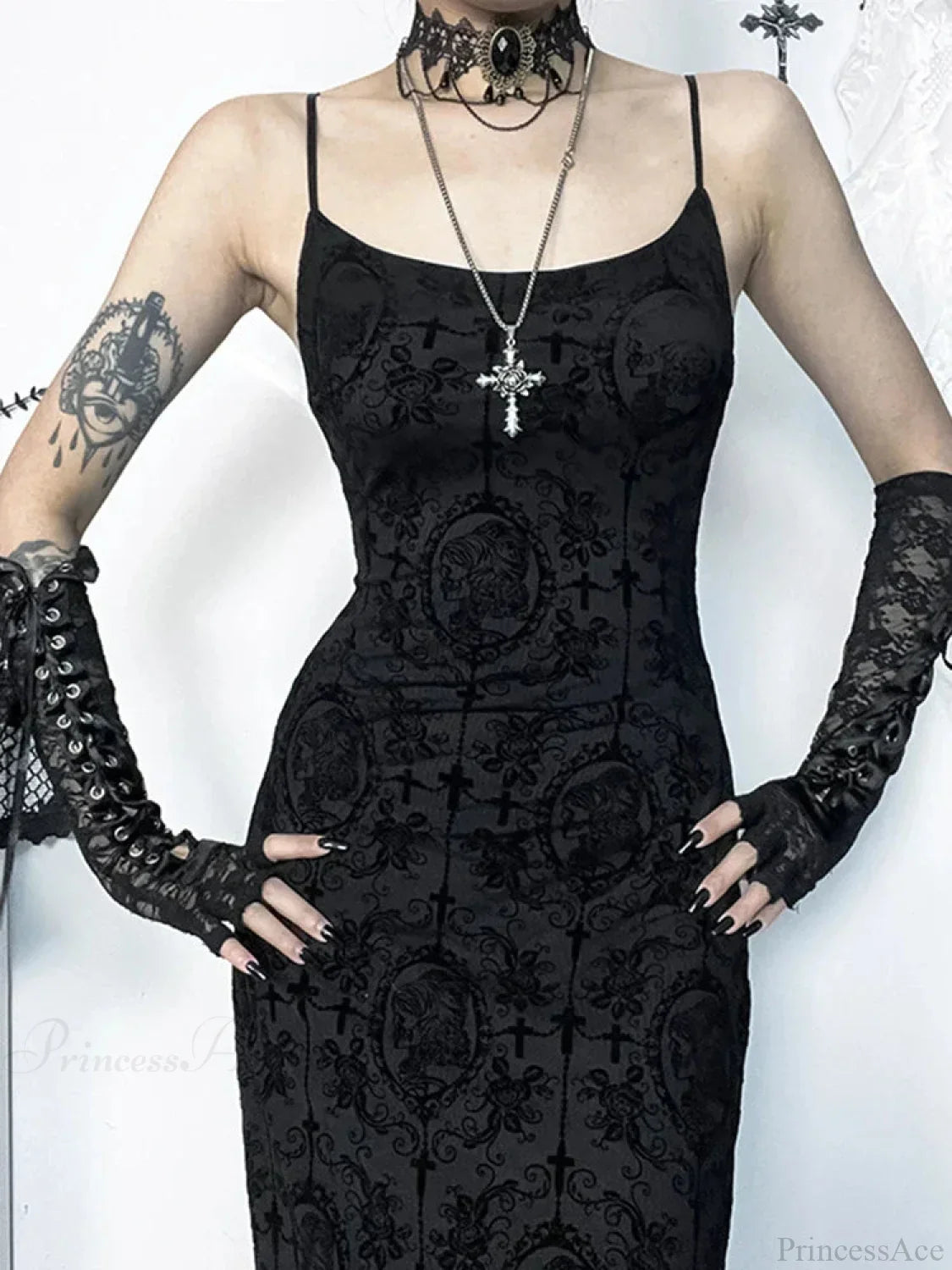 Tall Waist Velvet Celebration Maxi Dress