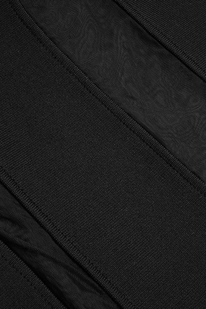 Tammy Feather Splicing Midi Bandage Dress