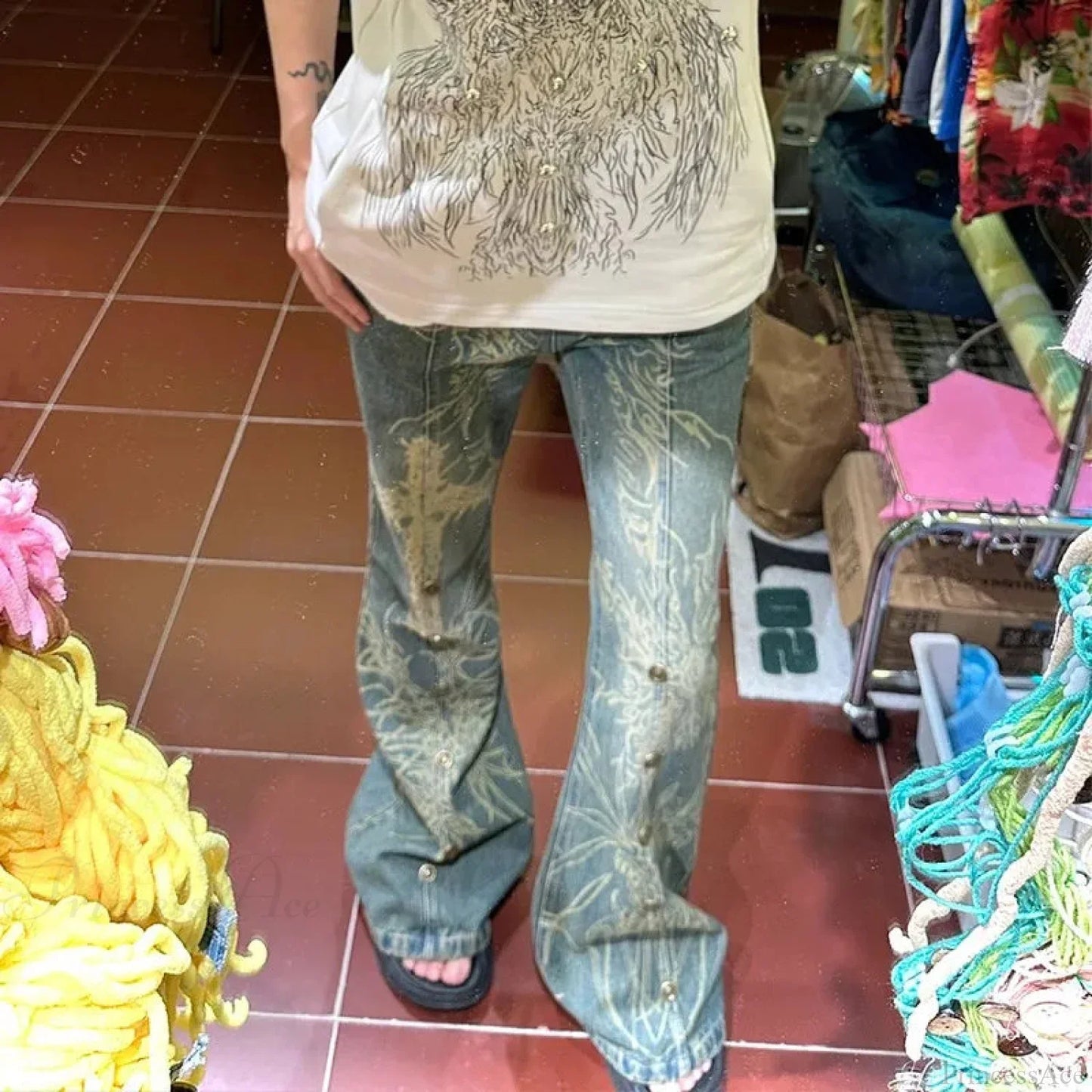 Tattoo Mark Gothic Retro Pant