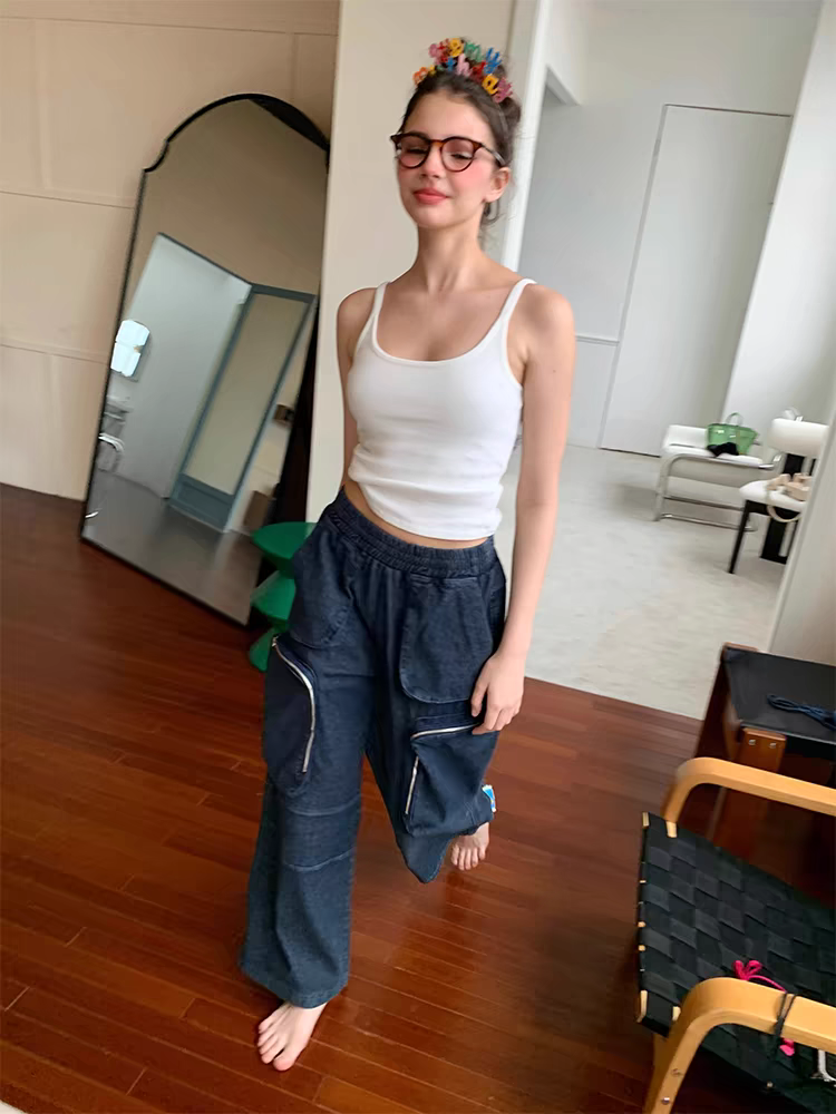 Cargo Wide Leg Pant With Pockets