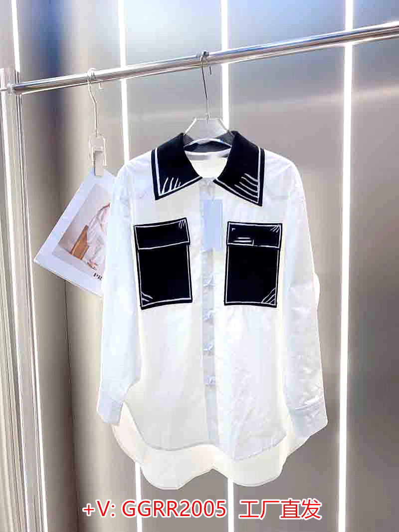 Black & White CH  Print Oversized Shirt