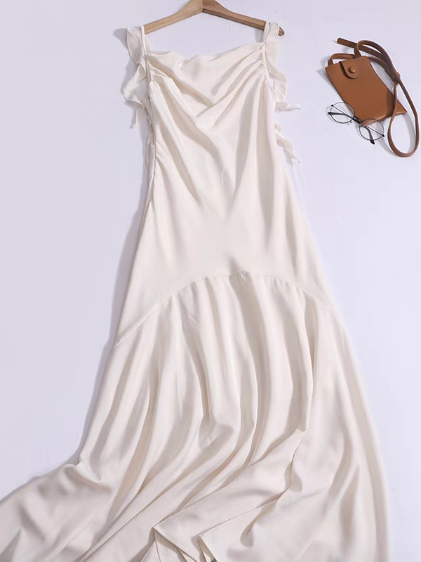 Frill Strap Mermad Maxi Dress