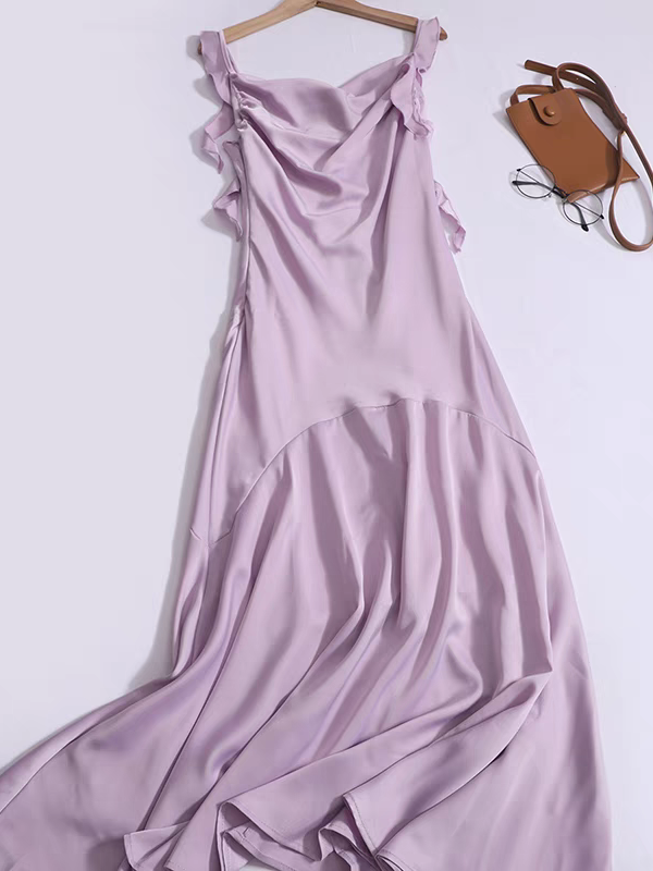 Frill Strap Mermad Maxi Dress