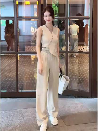Waist Coat Vest & Ankle Length Pants Coord Set