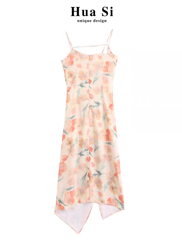 Floral Print Ruched Midi Dress