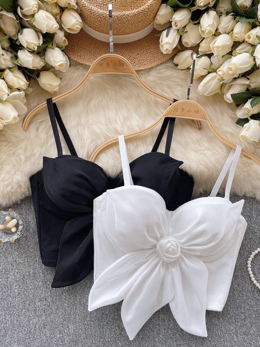 3D Flower Applique Brallete Top