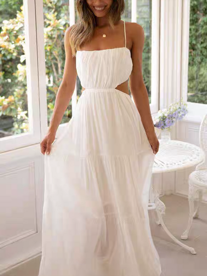Spaghetti Strap Cutout Maxi Dress