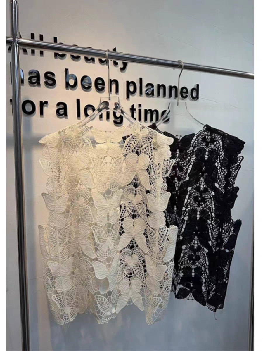 Butterfly Hollow CutOut Pattern Top