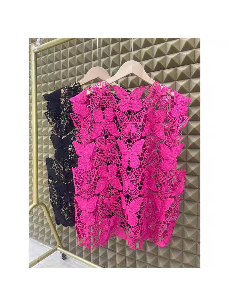 Butterfly Hollow CutOut Pattern Top