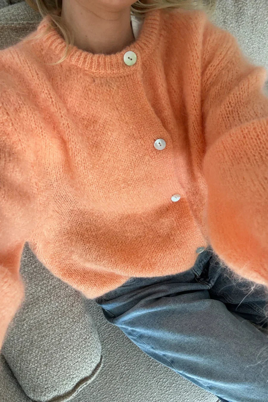 Knitted Vest - Orange