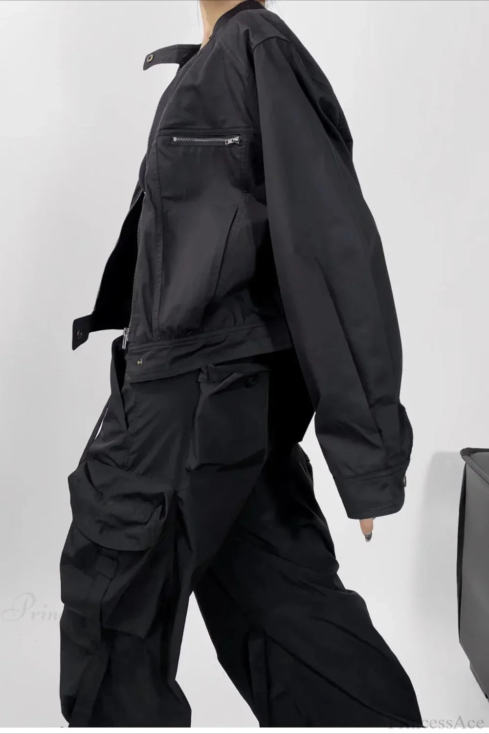 Techwear Utility Loose Casual Zip Jacket