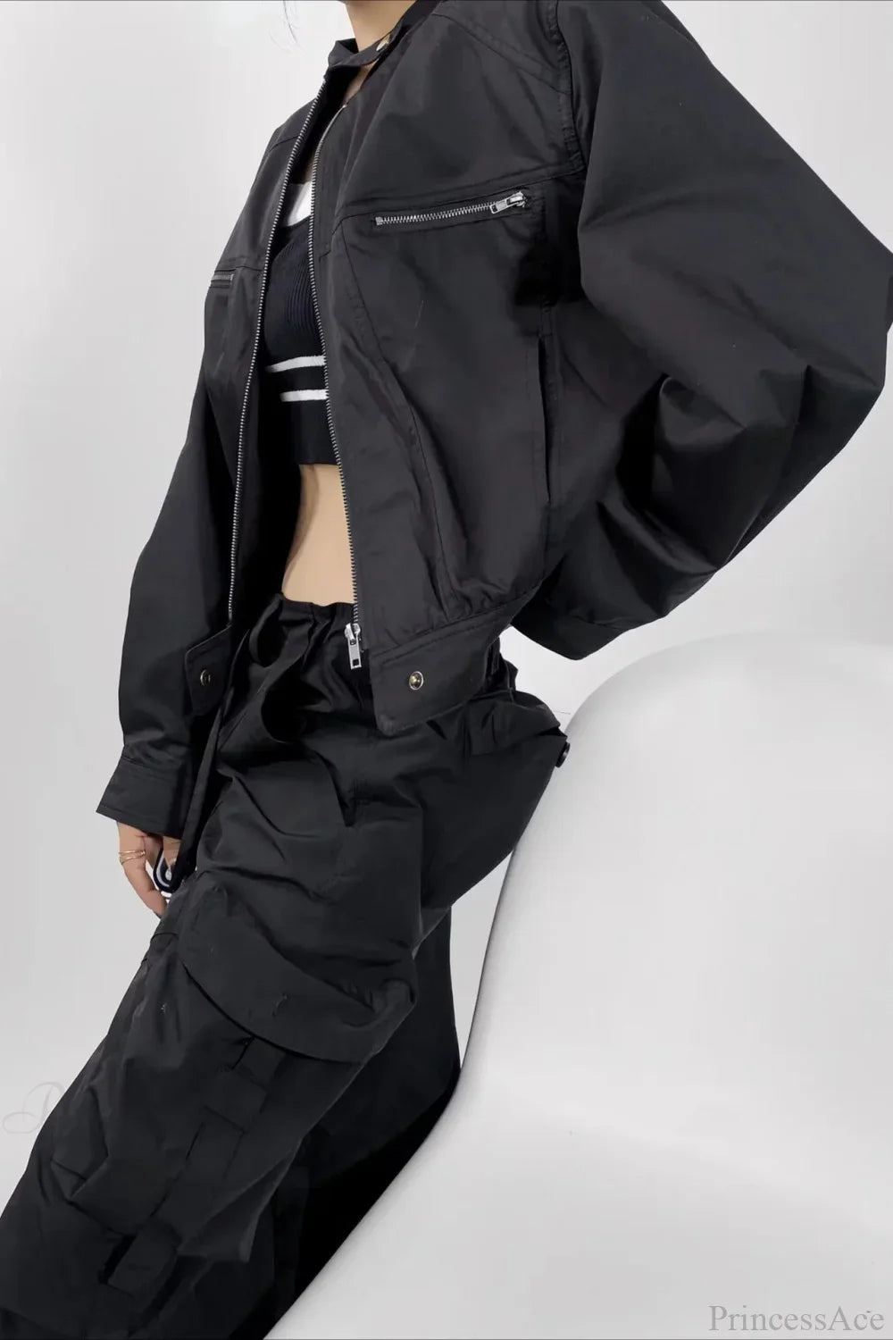 Techwear Utility Loose Casual Zip Jacket