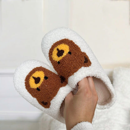 Snuggly Teddy Bear Slippers