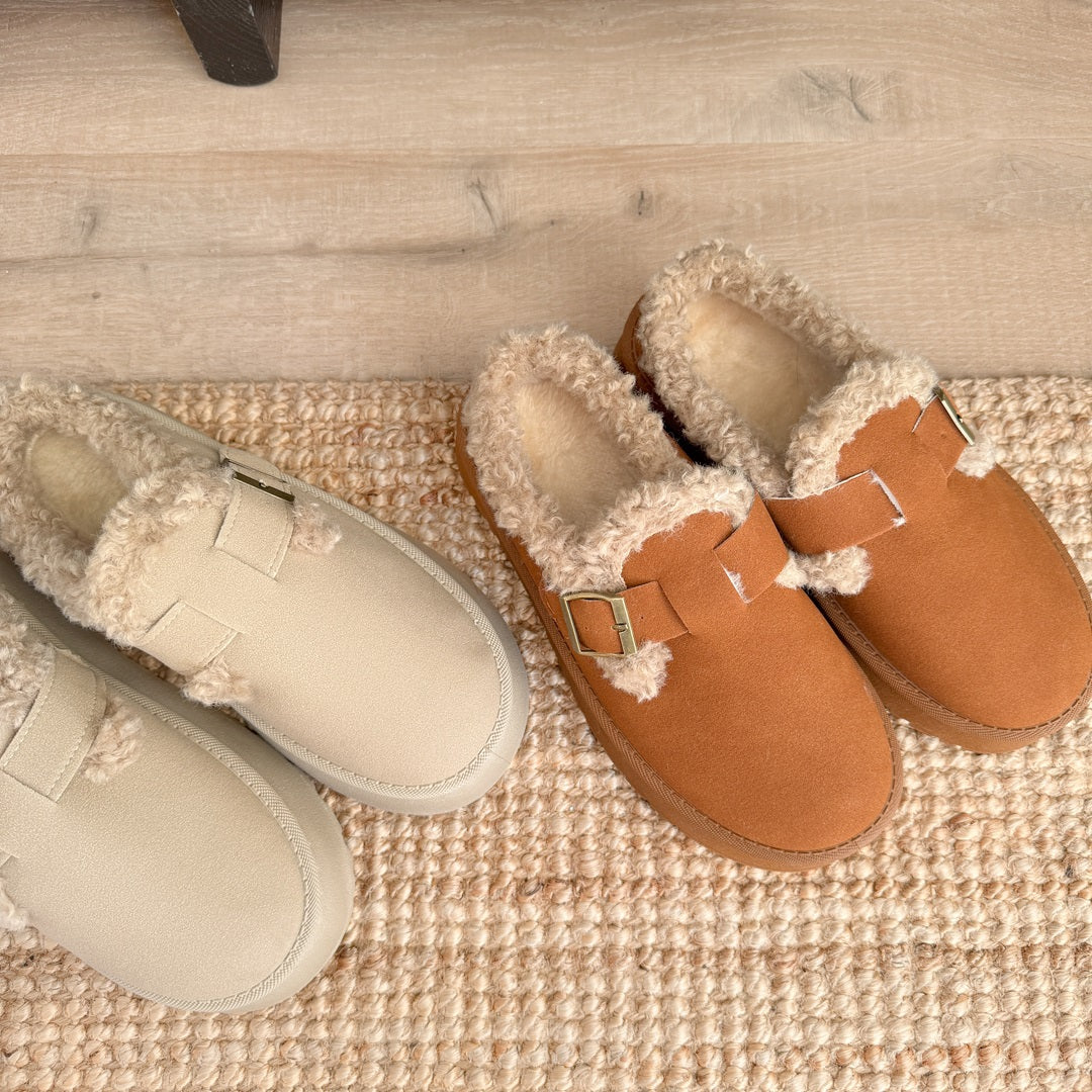 Buckle Platform Slippers