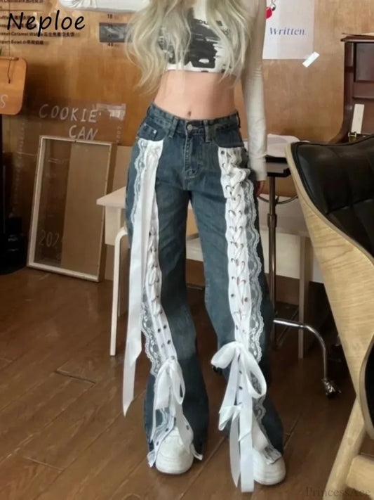 Tie-Up Dark Urban Denim Pant