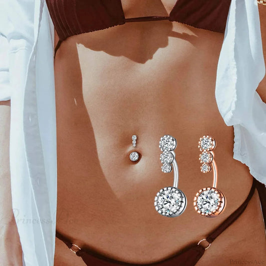 Traditional Zircon Drip Medieval Stomach Ring