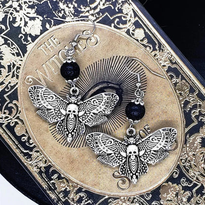 Tranquil Dove Ceramic Metal Circle Hoop Earring