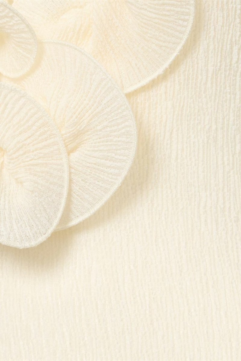 Trista Floral V-Neck Polyester Maxi Slit Dress