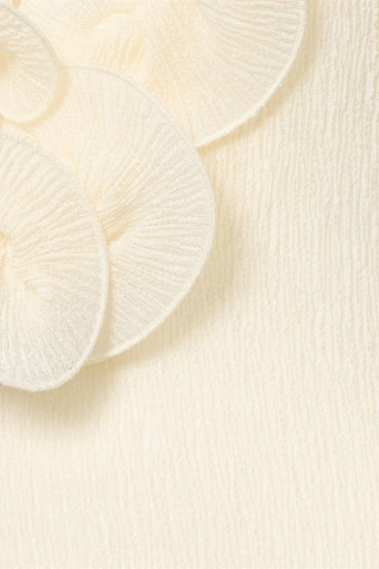 Trista Floral V-Neck Polyester Maxi Slit Dress