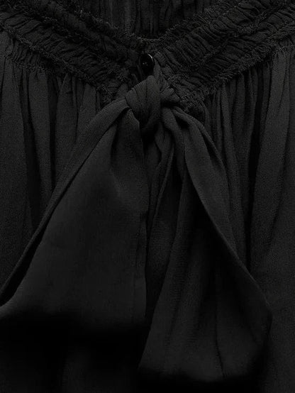 Halterneck Gathered Backless Top