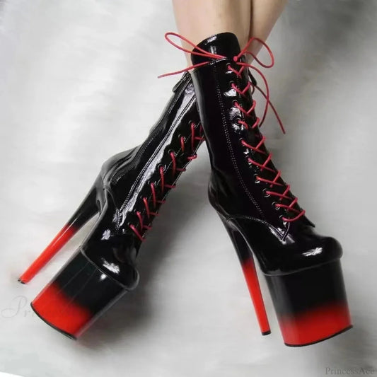 Ultra-thin Tall Steel Tube Nightclub Short Boot